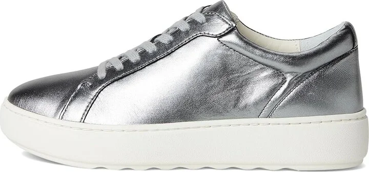 Johnston & Murphy Cammie Lace-Up Women's Shoes Pewter Italian Metallic Glove Leather : 6 M, Leather/Nubuck - Image 6