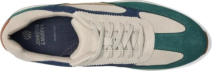 Johnston & Murphy Chase Perfed T-Toe Men's Shoes Green/Beige/Navy Suede : 9 M (D) - Image 2