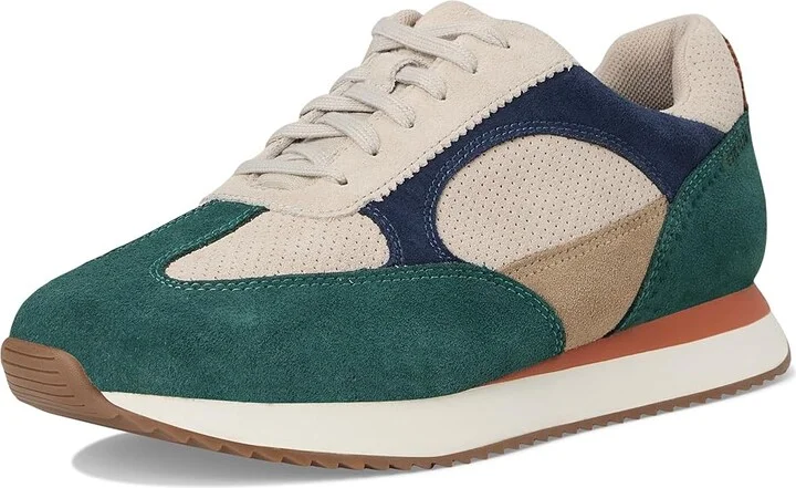 Johnston & Murphy Chase Perfed T-Toe Men's Shoes Green/Beige/Navy Suede : 9 M (D) - Image 5