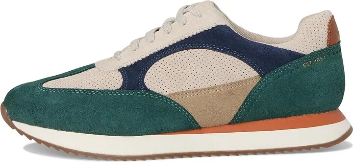 Johnston & Murphy Chase Perfed T-Toe Men's Shoes Green/Beige/Navy Suede : 9 M (D) - Image 6