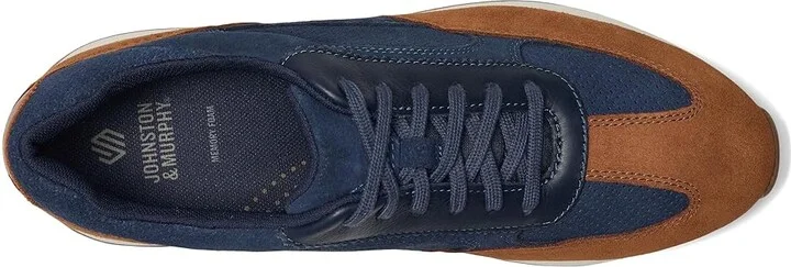 Johnston & Murphy Chase Perfed T-Toe Men's Shoes Navy Suede/Snuff Oiled Suede : 11.5 M (D) - Image 2