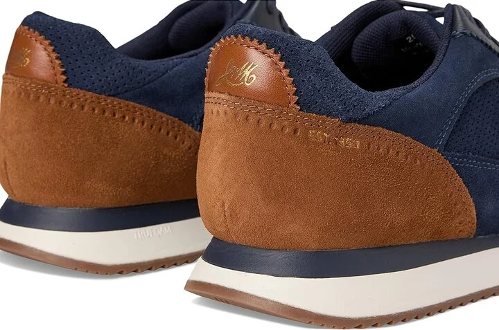 Johnston & Murphy Chase Perfed T-Toe Men's Shoes Navy Suede/Snuff Oiled Suede : 11.5 M (D) - Image 7