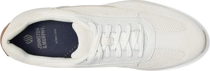 Johnston & Murphy Chase Perfed T-Toe Men's Shoes White Suede/Full Grain : 9 M (D) - Image 2
