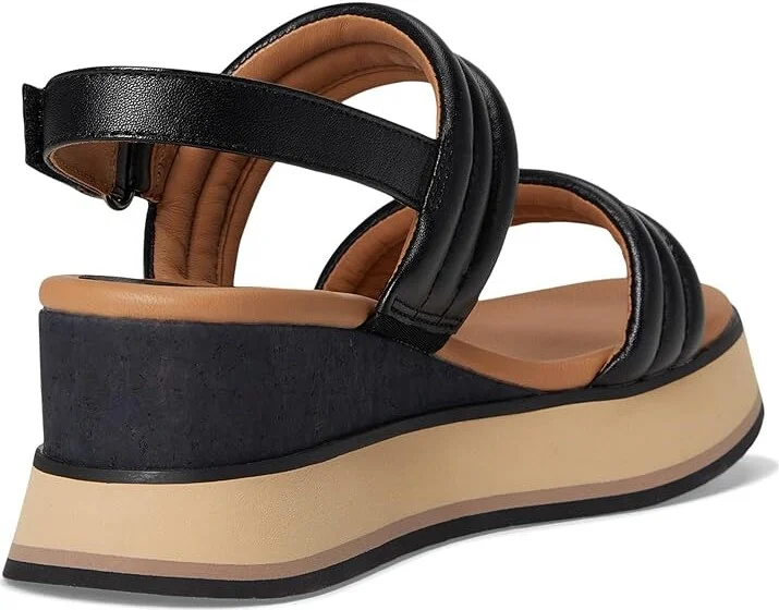 Johnston & Murphy Colleen Double-Band Sandal Women's Sandals Black Glove Leather : 7.5 M - Image 4