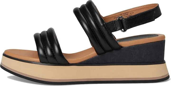 Johnston & Murphy Colleen Double-Band Sandal Women's Sandals Black Glove Leather : 7.5 M - Image 6