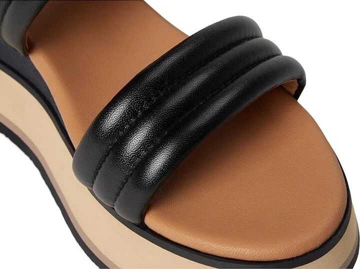 Johnston & Murphy Colleen Double-Band Sandal Women's Sandals Black Glove Leather : 7.5 M - Image 7