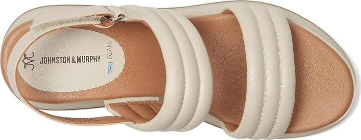 Johnston & Murphy Colleen Double-Band Sandal Women's Sandals Bone : 9.5 M, Leather - Image 2