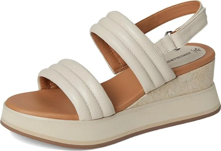 Johnston & Murphy Colleen Double-Band Sandal Women's Sandals Bone : 9.5 M, Leather - Image 5