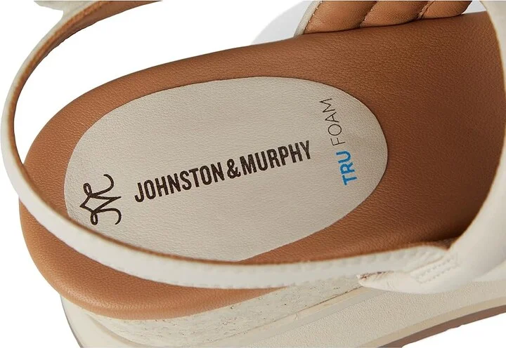 Johnston & Murphy Colleen Double-Band Sandal Women's Sandals Bone : 9.5 M, Leather - Image 7
