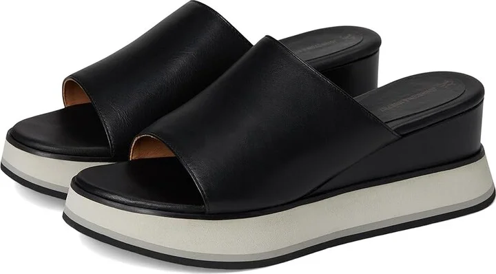 Johnston & Murphy Colleen Slide Women's Sandals Black Nappa Leather : 10 M, Leather/Rubber