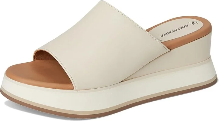 Johnston & Murphy Colleen Slide Women's Sandals Bone Nappa Leather : 7 M, Leather/Rubber - Image 5