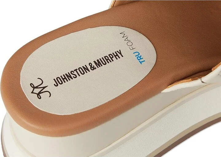 Johnston & Murphy Colleen Slide Women's Sandals Bone Nappa Leather : 7 M, Leather/Rubber - Image 7
