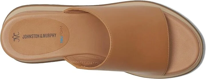 Johnston & Murphy Colleen Slide Women's Sandals Tan Nappa Leather : 8.5 M, Leather/Rubber - Image 2