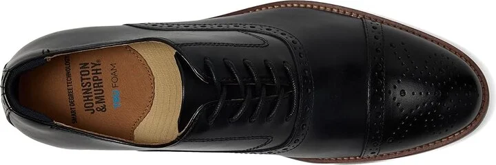 Johnston & Murphy Conard 2.0 Cap Toe Men's Shoes Black Full Grain : 8.5 M (D), Leather - Image 2