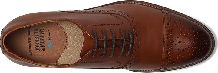 Johnston & Murphy Conard 2.0 Cap Toe Men's Shoes Tan Full Grain : 8 M (D), Leather - Image 2