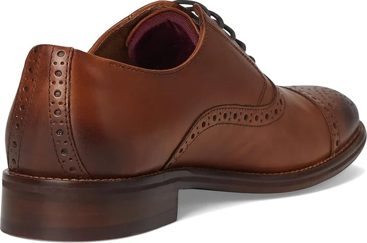 Johnston & Murphy Conard 2.0 Cap Toe Men's Shoes Tan Full Grain : 8 M (D), Leather - Image 4