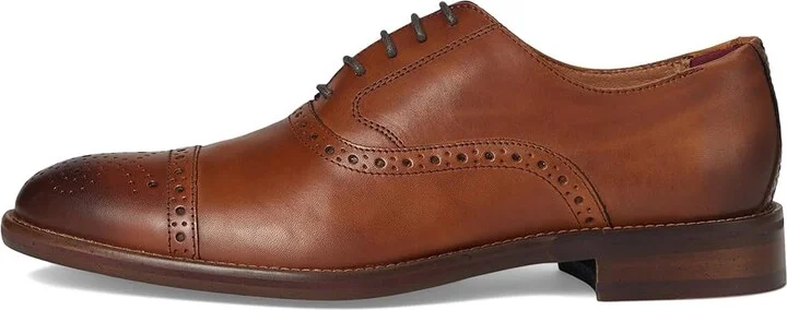 Johnston & Murphy Conard 2.0 Cap Toe Men's Shoes Tan Full Grain : 8 M (D), Leather - Image 6