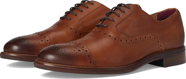 Johnston & Murphy Conard 2.0 Cap Toe Men's Shoes Tan Full Grain : 8 M (D), Leather