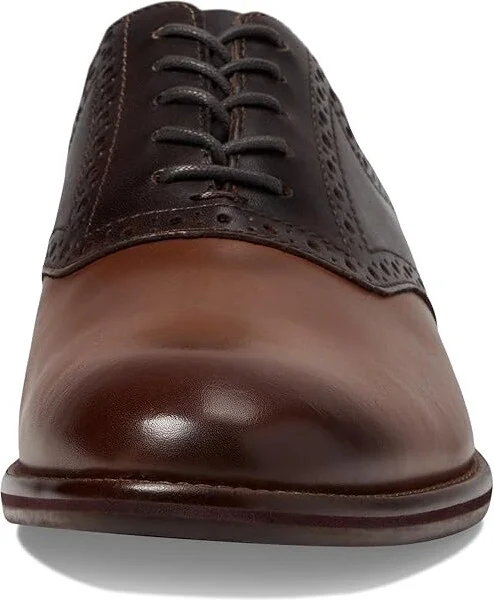 Johnston & Murphy Conard 2.0 Saddle Men's Lace Up Wing Tip Shoes Tan/Mahogany Full Grain : 10 M (D), Leather - Image 5