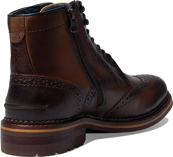 Johnston & Murphy Connelly Wing Tip Boot Men's Boots Tan Full Grain : 12 M (D), Leather - Image 4