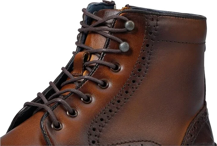 Johnston & Murphy Connelly Wing Tip Boot Men's Boots Tan Full Grain : 12 M (D), Leather - Image 5