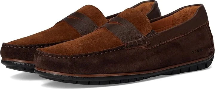 Johnston & Murphy Cort 2.0 Penny Men's Lace-up Boots Brown Suede/Full Grain : 13 M (D), Leather