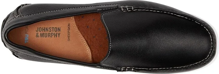 Johnston & Murphy Cort Moc Venetian Men's Shoes Black Full Grain : 8.5 M (D), Leather - Image 2