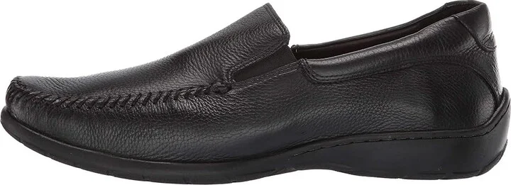 Johnston & Murphy Crawford Venetian Men's Slip on Shoes Black Tumbled Full Grain : 9 M (D), Leather - Image 7