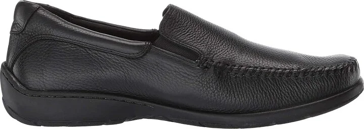 Johnston & Murphy Crawford Venetian Men's Slip on Shoes Black Tumbled Full Grain : 9 M (D), Leather - Image 8