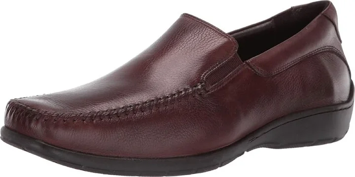 Johnston & Murphy Crawford Venetian Men's Slip on Shoes Mahogany Tumbled Full Grain : 8 M (D), Leather - Image 2