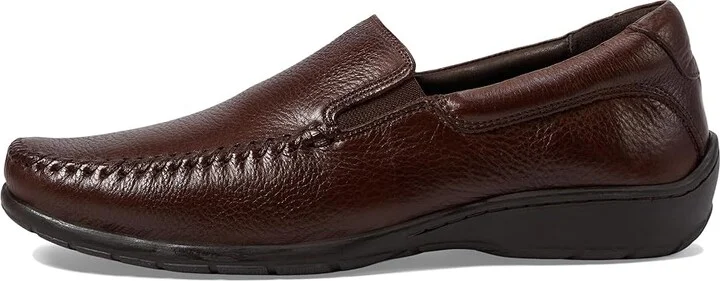 Johnston & Murphy Crawford Venetian Men's Slip on Shoes Mahogany Tumbled Full Grain : 8 M (D), Leather - Image 7