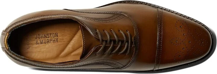 Johnston & Murphy Danridge Cap Toe Men's Shoes Tan Full Grain : 8 M (D), Leather/Synthetic - Image 2