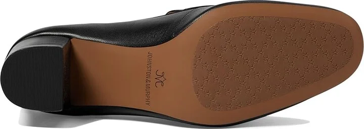 Johnston & Murphy Eleanor Chain Loafer High Women's Heels Black : 9 M, Leather - Image 3