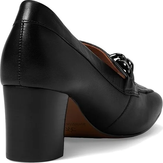 Johnston & Murphy Eleanor Chain Loafer High Women's Heels Black : 9 M, Leather - Image 4