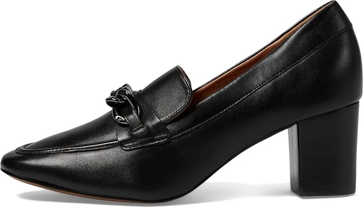 Johnston & Murphy Eleanor Chain Loafer High Women's Heels Black : 9 M, Leather - Image 5