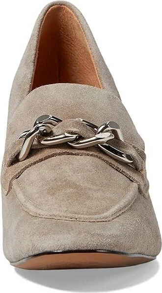 Johnston & Murphy Eleanor Chain Loafer High Women's Heels Taupe : 8 M, Leather - Image 2