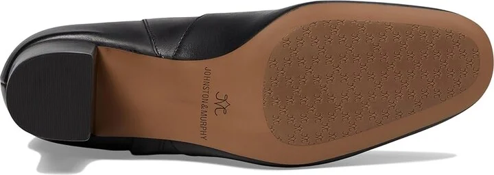 Johnston & Murphy Eleanor Side-Zip Bootie High Women's Heels Black : 10 M, Leather/Rubber - Image 3
