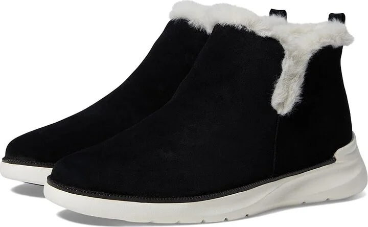 Johnston & Murphy Emery Shearling Bootie Women's Shoes Black : 8.5 M, Leather