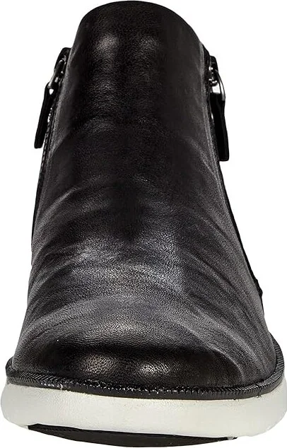 Johnston & Murphy Emery Zip Bootie Women's Shoes Black Washed Sheepskin : 6 M, Leather - Image 5