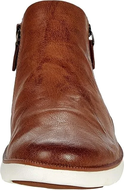 Johnston & Murphy Emery Zip Bootie Women's Shoes Cognac Washed Sheepskin : 6 M, Leather - Image 5