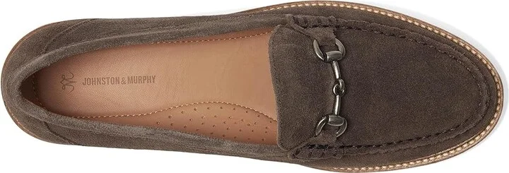 Johnston & Murphy Emmalynn Bit Loafer Women's Flat Shoes Gray : 7.5 M, Leather - Image 2