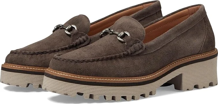 Johnston & Murphy Emmalynn Bit Loafer Women's Flat Shoes Gray : 7.5 M, Leather
