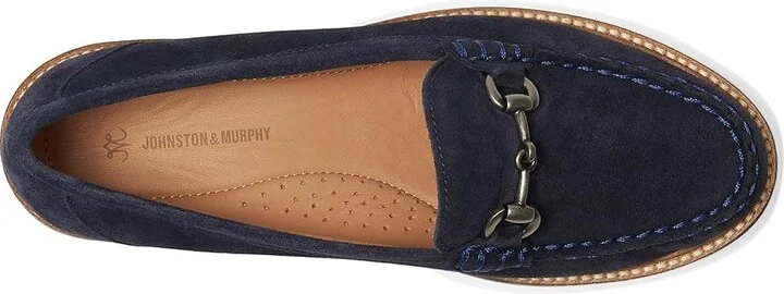 Johnston & Murphy Emmalynn Bit Loafer Women's Flat Shoes Navy : 11 M, Leather - Image 2