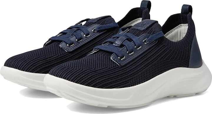 Johnston & Murphy Escape Knit Lace-Up Women's Shoes Navy : 7.5 M, Leather
