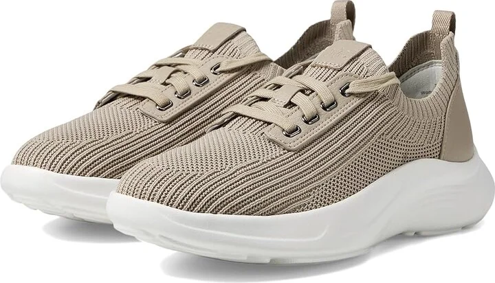 Johnston & Murphy Escape Knit Lace-Up Women's Shoes Taupe : 7 M, Leather