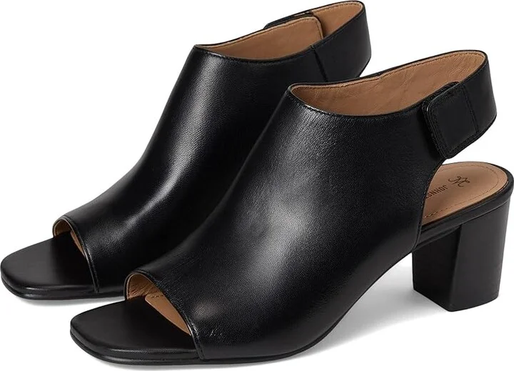 Johnston & Murphy Evelyn Open Toe Bootie Women's Shoes Black : 6 M, Synthetic