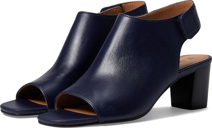 Johnston & Murphy Evelyn Open Toe Bootie Women's Shoes Navy Glove : 10 M, Synthetic