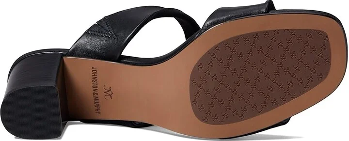 Johnston & Murphy Evelyn Twisted Slide Women's Sandals Black : 8 M, Leather - Image 3