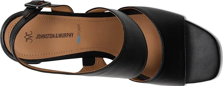 Johnston & Murphy Everly Asymmetrical Sandal Women's Sandals Black : 8 M, Leather/Rubber - Image 2