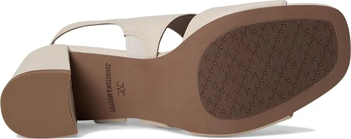 Johnston & Murphy Everly Asymmetrical Sandal Women's Sandals Bone : 7 M, Leather/Rubber - Image 3